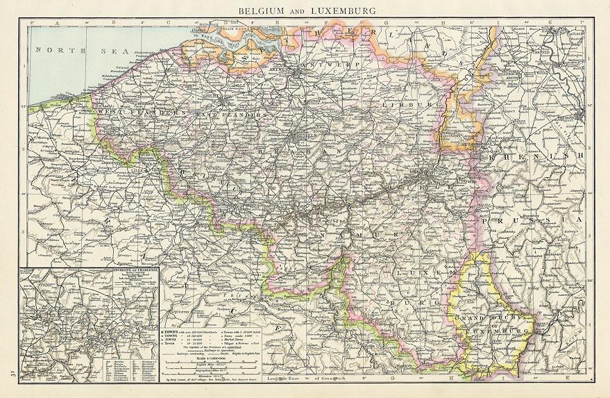 Belgium & Luxembourg, 1895