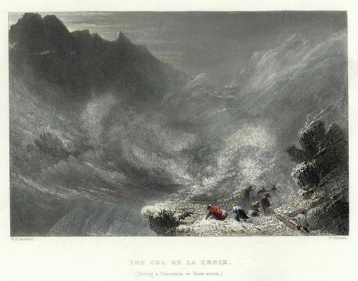 France, Col de la Croix in a snow storm, 1836