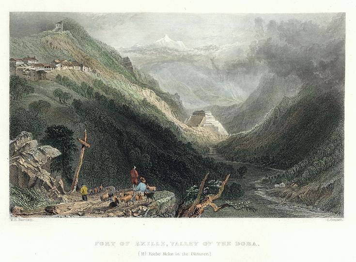 Italy, Fort of Exille, Valley of the Dora, 1836