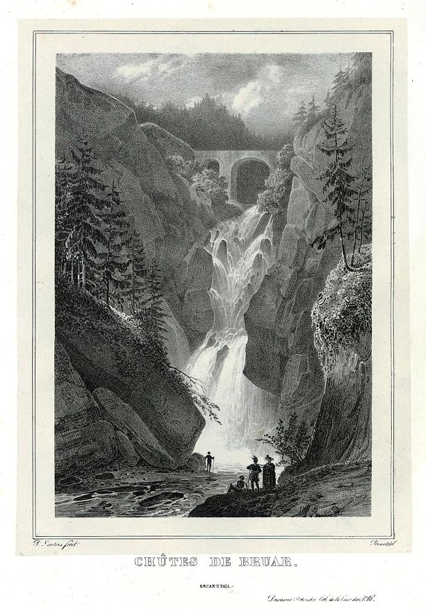 Scotland, Bruar's Fall, 1827