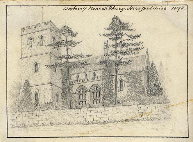 Herefordshire, Bosbury Church, near Ledbury in 1898