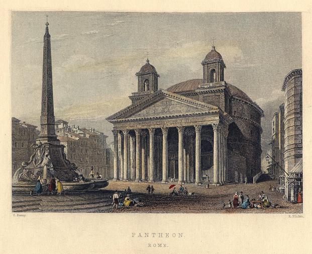 Italy, Pantheon at Rome, 1850