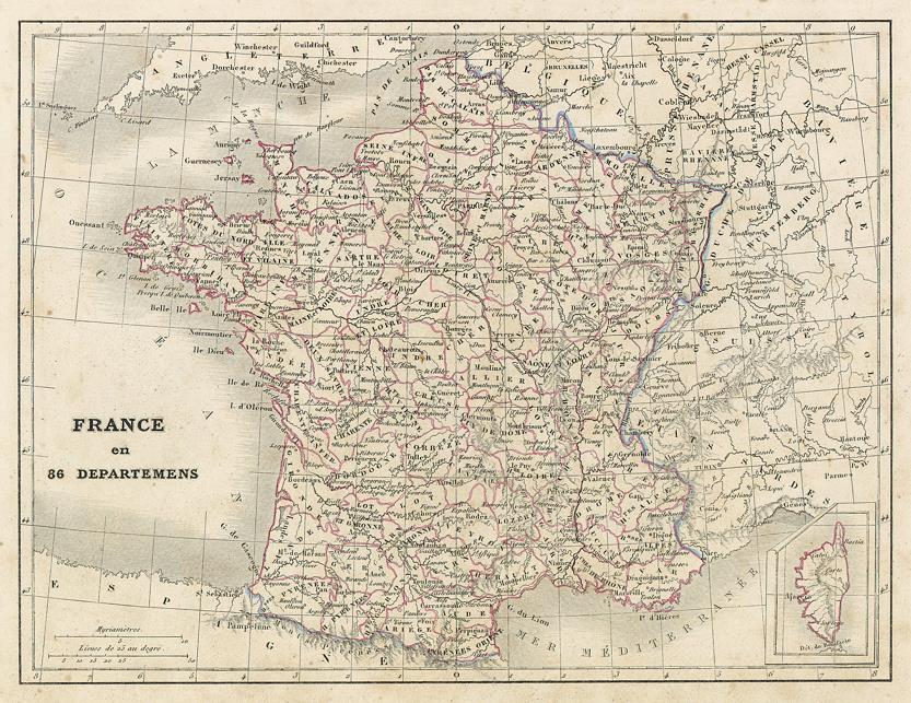 France in 86 Departments, 1835