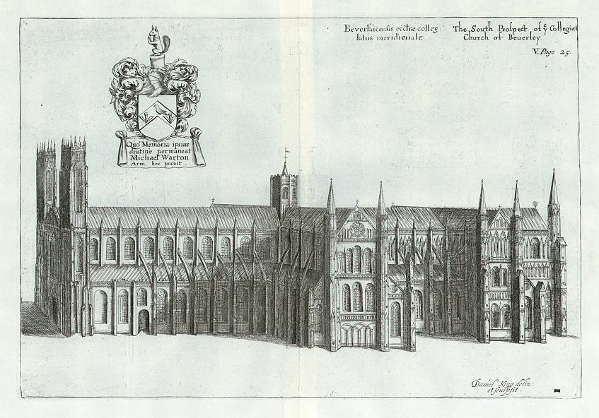 Yorkshire, Beverley Minster, Daniel King, 1673 / 1718