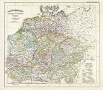 Germany - under the Kaisers up to the time of the Hohenstaufen (10th century), historical map, 1846