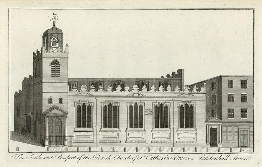 London, St.Catherine Cree Church in Leadenhall Street, 1790