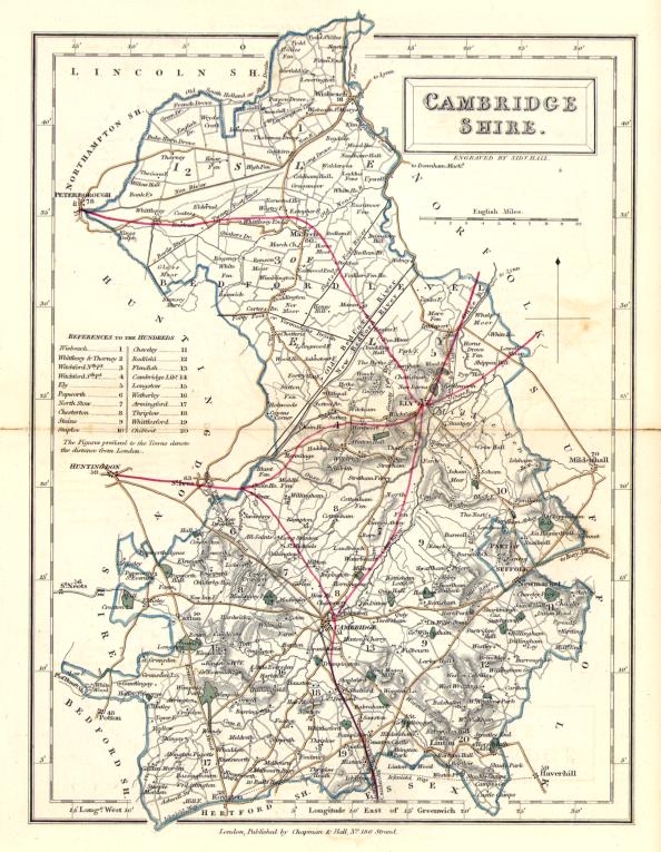 Cambridgeshire, Sidney Hall, 1846