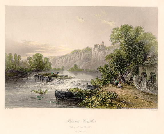 Bavaria, Brunn Castle in the valley of Altmuhl, 1844