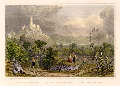 Germany, Ruins of Godesberg, 1835