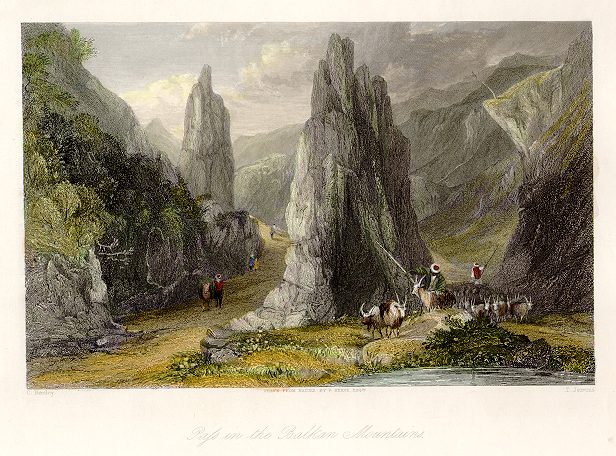 Bulgaria & Romania, Pass in Balkan Mountains, 1840