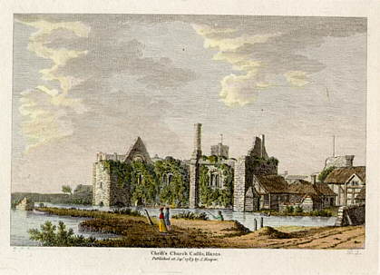 Hampshire, Christ Church Castle, Twynham, 1784