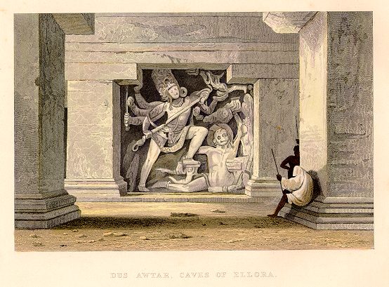 India, Caves of Ellora, Dus Awtar, 1858