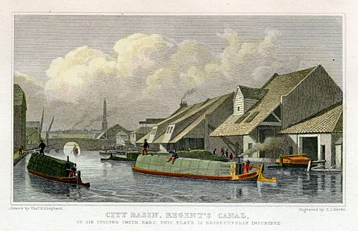 London, Regent's Canal City Basin, 1828