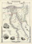 digital download antique map of egypt in 1851