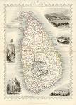 digital download antique map of sri-lanka in 1851