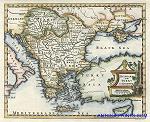 digital antique map of the balkans in 1772