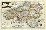 digital download of historical antique map of south wales in 1786
