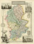 digital download of historical antique map of staffordshire, 1837