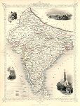 digital image download map of british india by Tallis / Rapkin