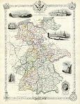 digital download of historical map of germany in 1851