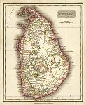 digital historical map of sri lanka, 1823