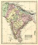 digital download antique map of Hindostan (India) in 1847