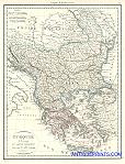 digital antique map of the balkans in 1815