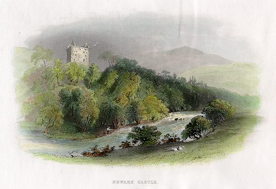 Scotland, Newark Castle on the Yarrow, 1857