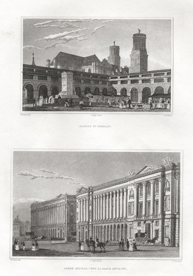 Paris, Marche St. Germain & Garde Meuble, 1840