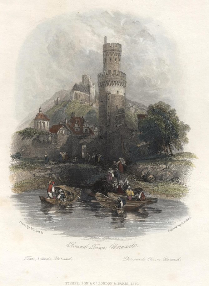 Germany, Oberwesel, the Round Tower, 1841